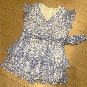 Francesca's Collections Blue and White Floral Dress